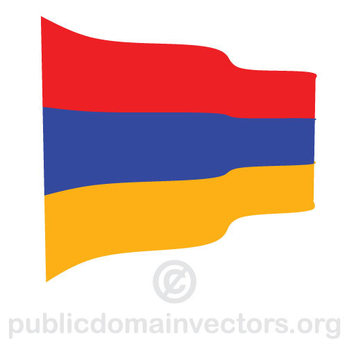 WellenfÃ¶rmige armenischen Flagge Vektor