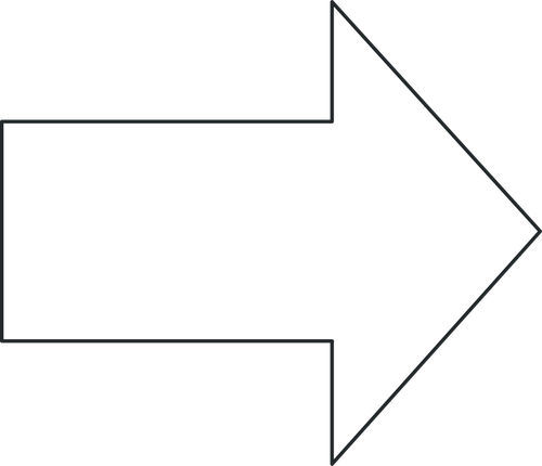 Black and white arrow pointing right vector image