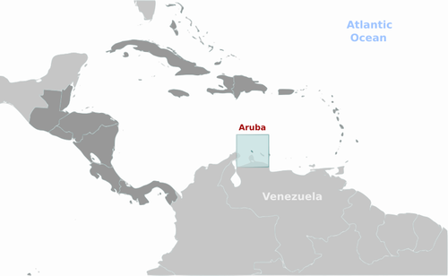 Etiqueta de ubicaciÃ³n de Aruba
