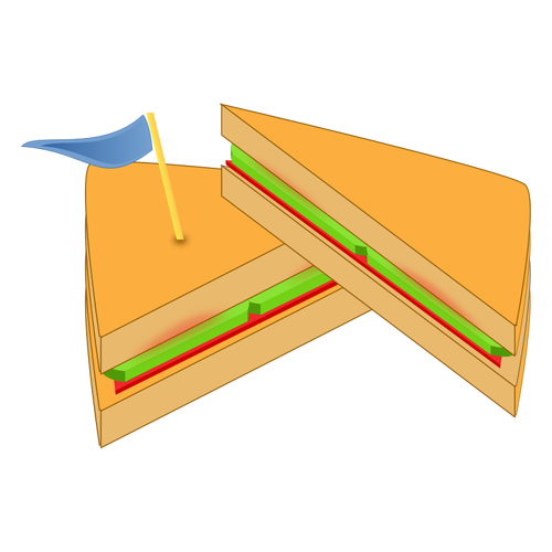Sandwich mit einem Flag-Vektor