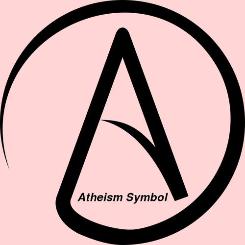 Ateist iÅŸareti vektÃ¶r Ã§izim