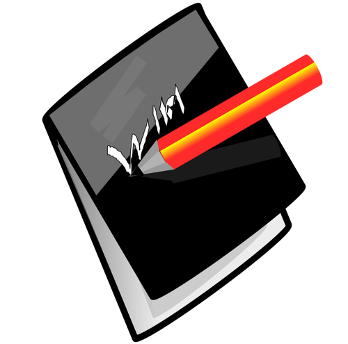 Pensil dan catatan pad gambar vektor