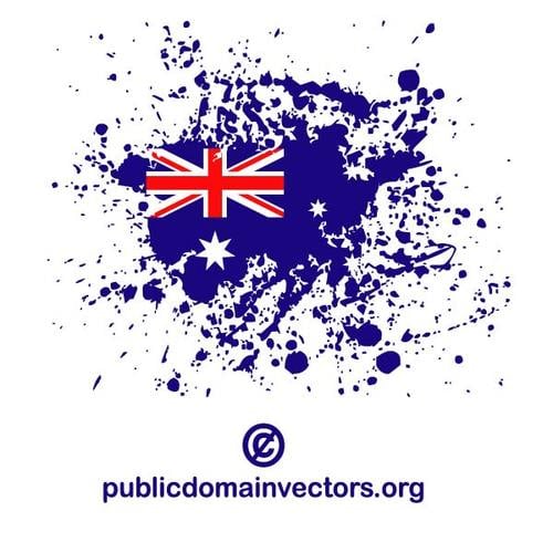 SalpicÃ³n de tinta con bandera australiana