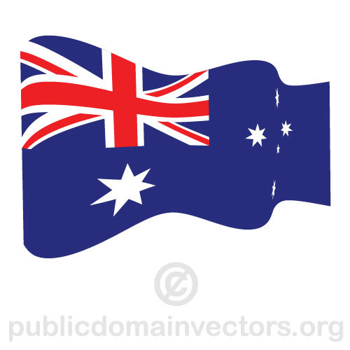 WellenfÃ¶rmige australische Vektor-flag