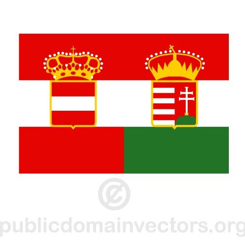 Ã˜sterrike Ungarn empire vektor flagg