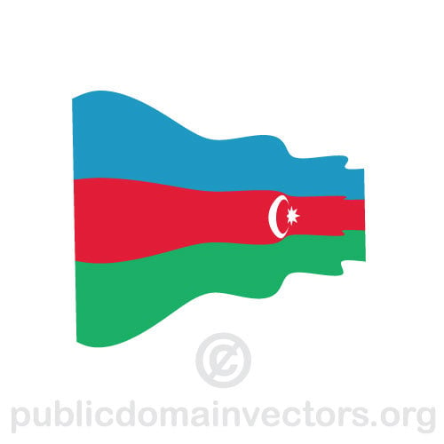 Ondulado bandeira do AzerbaijÃ£o