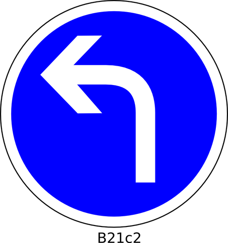 Richtung linken einzige StraÃŸe Zeichen-Vektor-Bild