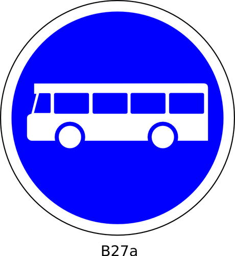 Bussar enda vÃ¤g tecken vektorbild