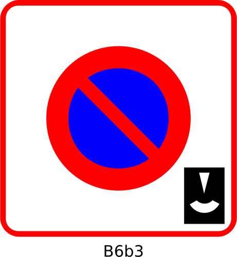 IlustraÃ§Ã£o em vetor de estacionamento proibido todo sinal de estrada francesa de tempo