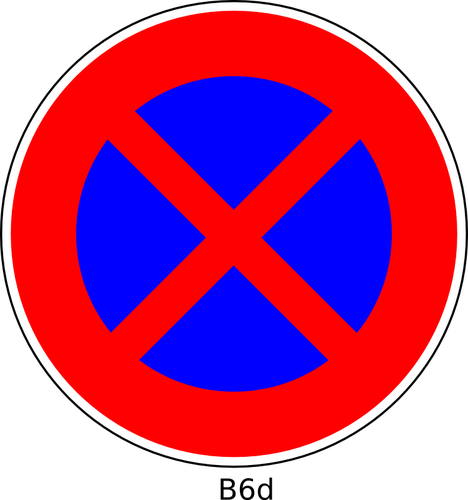 No stopping road sign vector image