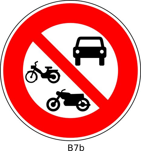 Nie wektorowa znak drogowy pojazdÃ³w silnikowych