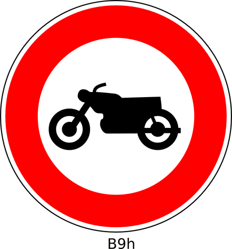 Keine MotorrÃ¤der Road Sign-Vektor-Bild