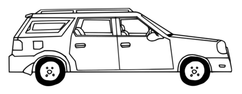 Une berline avec hayon arriÃ¨re voiture vectoriel graphisme illustration