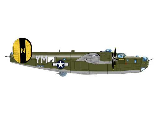 BombardÃ©r B-24 letadlo vektorovÃ½ obrÃ¡zek