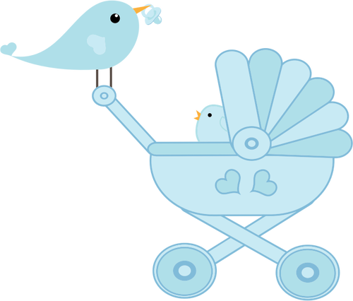 Vogel, kÃ¼mmert sich um seine Baby-ClipArt-Grafiken