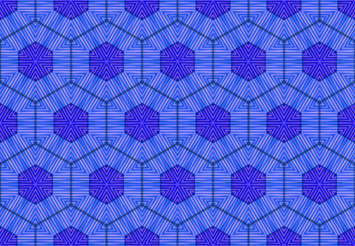 Latar belakang pola dengan segi enam biru