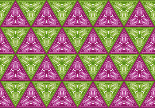 Warna-warni segitiga dalam pola
