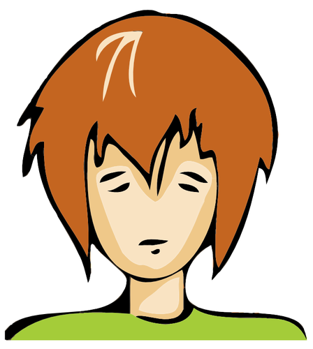 Emo jongen avatar vector afbeelding