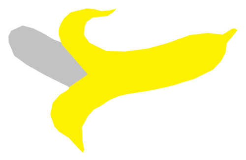 Ilustrasi tunggal pisang matang