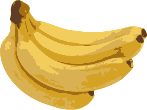 Obiekty clipart z ciemnym Å¼Ã³Å‚ty dojrzaÅ‚e banany