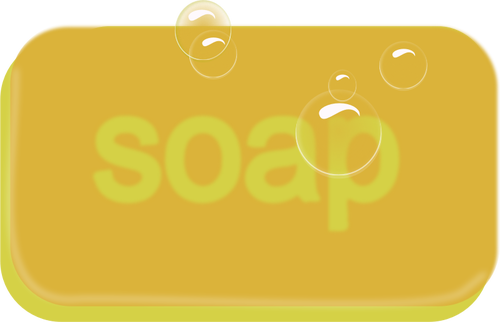 Bar of yellow soap vector image