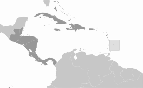 Ostrov Barbados vektorovÃ½ obrÃ¡zek