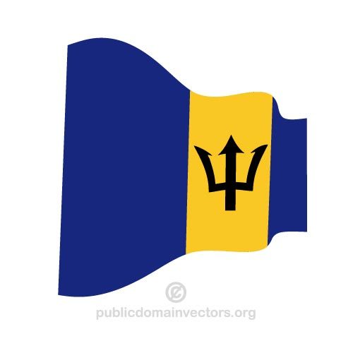 Bandeira ondulada de Barbados
