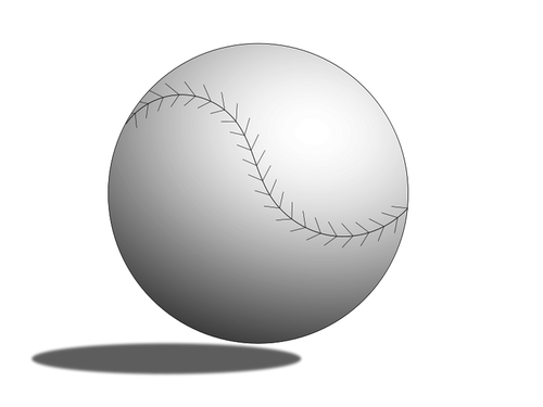 BaseballovÃ½ mÃ­Ä vektorovÃ© ilustrace
