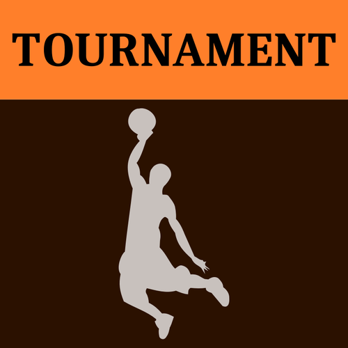 Basket turnamen ikon vektor gambar