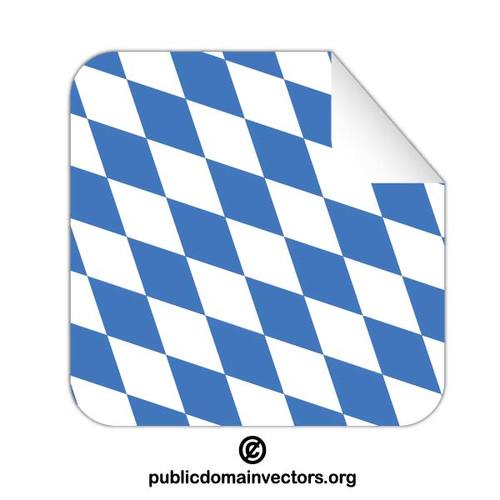 Bandeira da Baviera dentro um adesivo