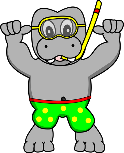 Snorkeling hippo à¤µà¥‡à¤•à¥à¤Ÿà¤° à¤›à¤µà¤¿