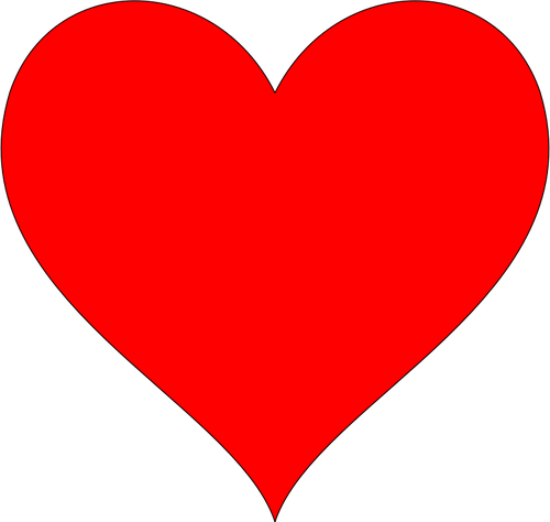 Vector afbeelding van glanzend rood hart