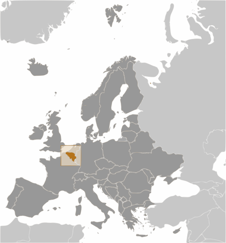 Belgie v EvropÄ› vektorovÃ½ obrÃ¡zek