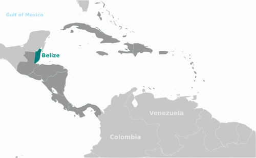 Belize kart vektor