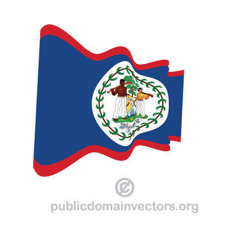 Vector ondulÃ© drapeau du Belize