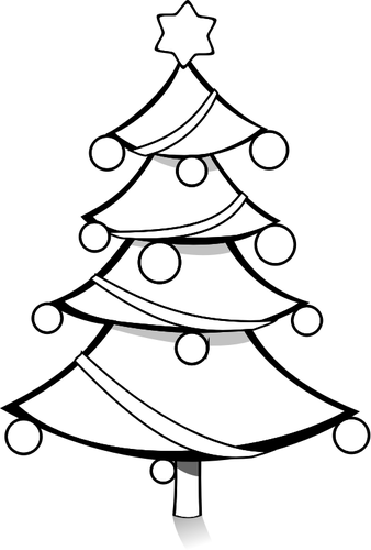 Ãrbol de Navidad con bolas de Navidad vector ilustraciÃ³n