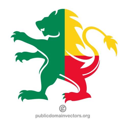 Drapelul Beninului Ã®n forma de leu