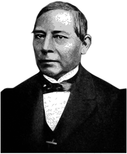 Dessin vectoriel de portrait Benito Pablo JuÃ¡rez GarcÃ­a