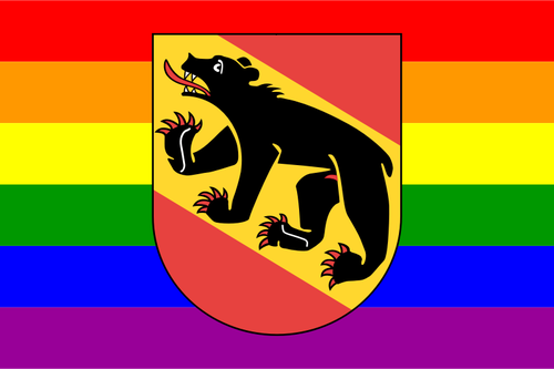 SÃ­mbolo de Berna con colores del arco iris