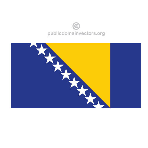 Vector drapeau de la Bosnie-HerzÃ©govine