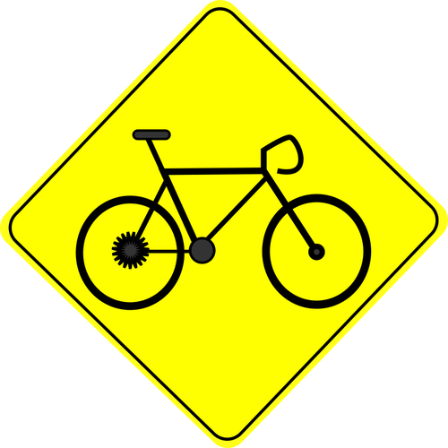 Znak drogowy przekraczania rower