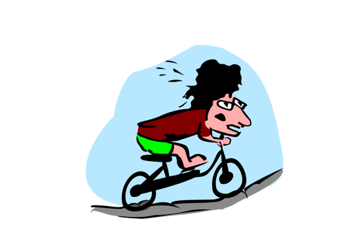 Vecteur de dessin animÃ© biker