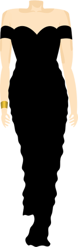 Een headless dummy in zwarte jurk vector afbeelding