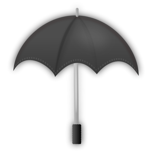 Vektor ClipArt-bilder av grÃ¥skala paraply