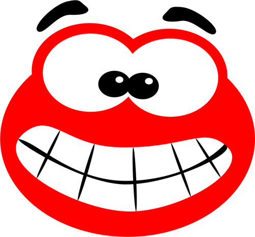 Vector de la imagen de gran boca sonriente blob