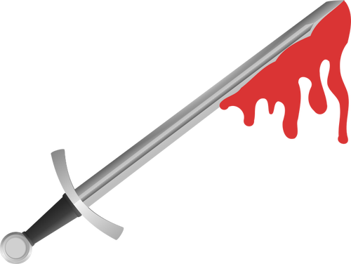 Imagem vetorial de espada sangrenta
