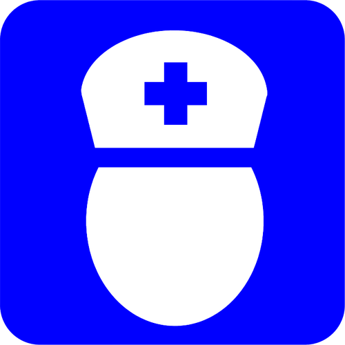 Symbol modrÃ© zdravotnÃ­ sestra