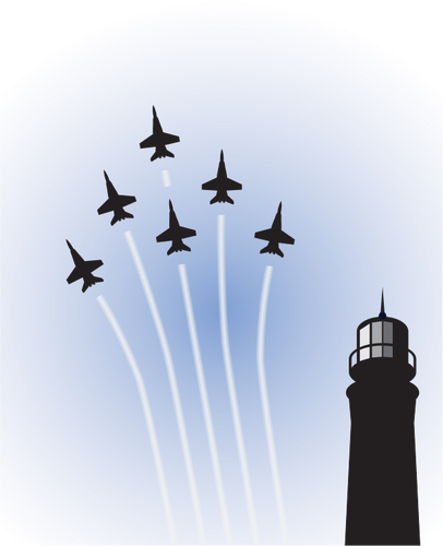 Vector dibujo de aviones militares a mostrar mÃ¡s de Faro