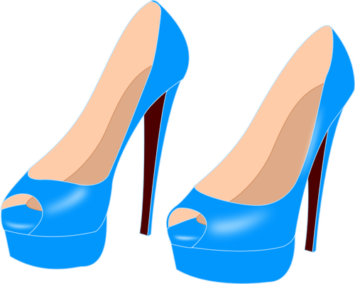 Light blue high heels