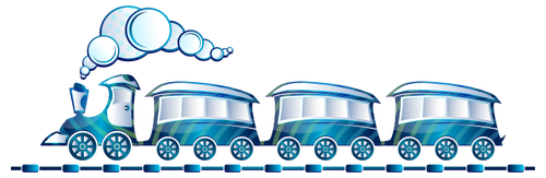 Blue Train Vektor